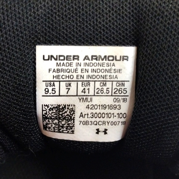 Under Armour Women's Black Running Shoes 9.5 Micro G Pursuit. EUV - Picture 10 of 11